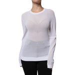 Dolce & Gabbana White Mesh See Through Long Sleeves Top TSH86800-50
