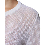 Dolce & Gabbana White Mesh See Through Long Sleeves Top TSH86800-50