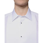 Dolce & Gabbana White Bib Cotton Poplin GOLD Formal Shirt TSH87332-37