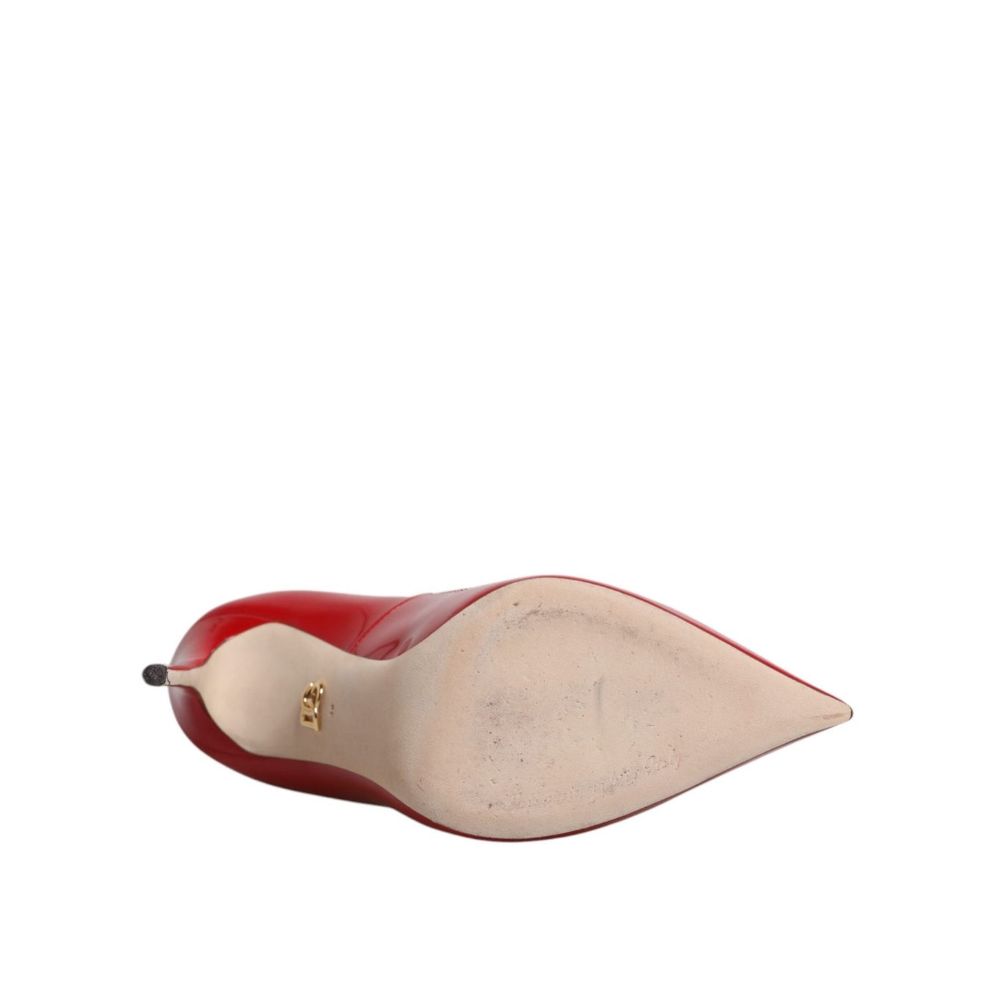 Dolce & Gabbana Red Patent Leather Stiletto Heels Pumps Shoes LA12086-38