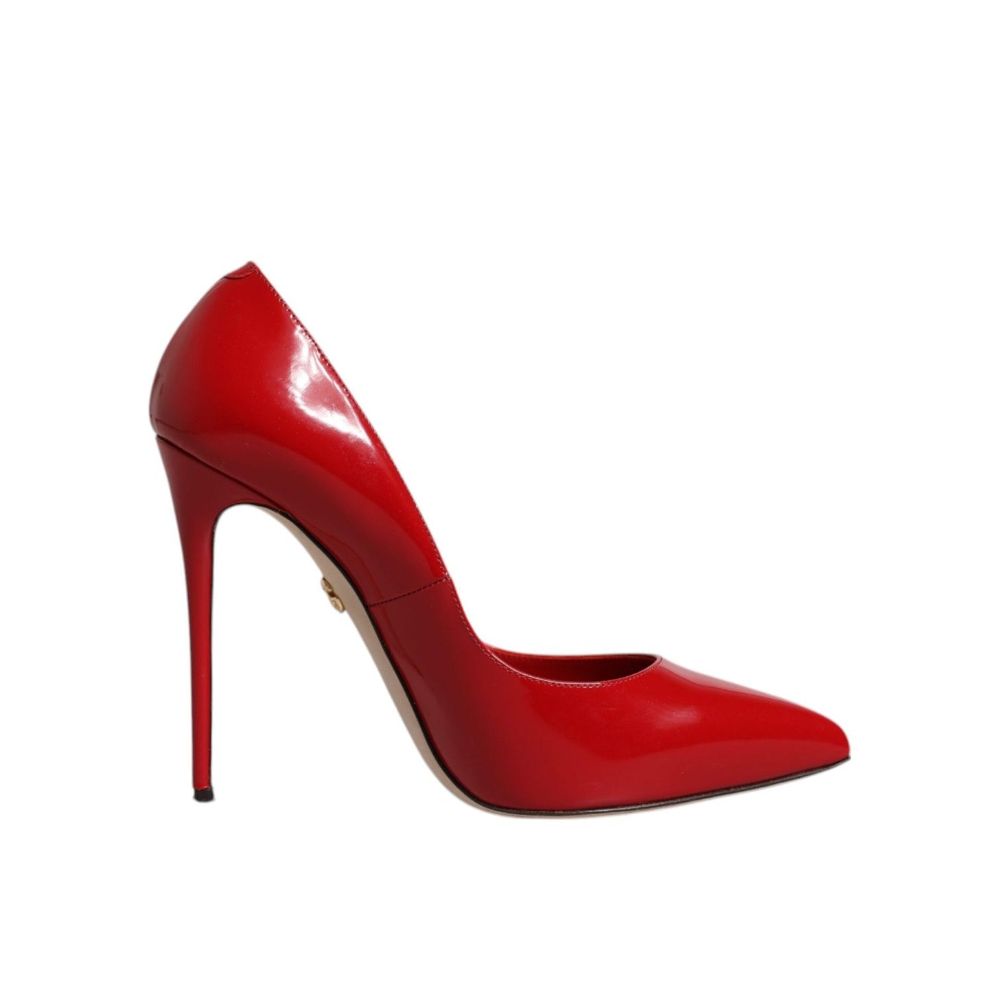 Dolce & Gabbana Red Patent Leather Stiletto Heels Pumps Shoes LA12086-38