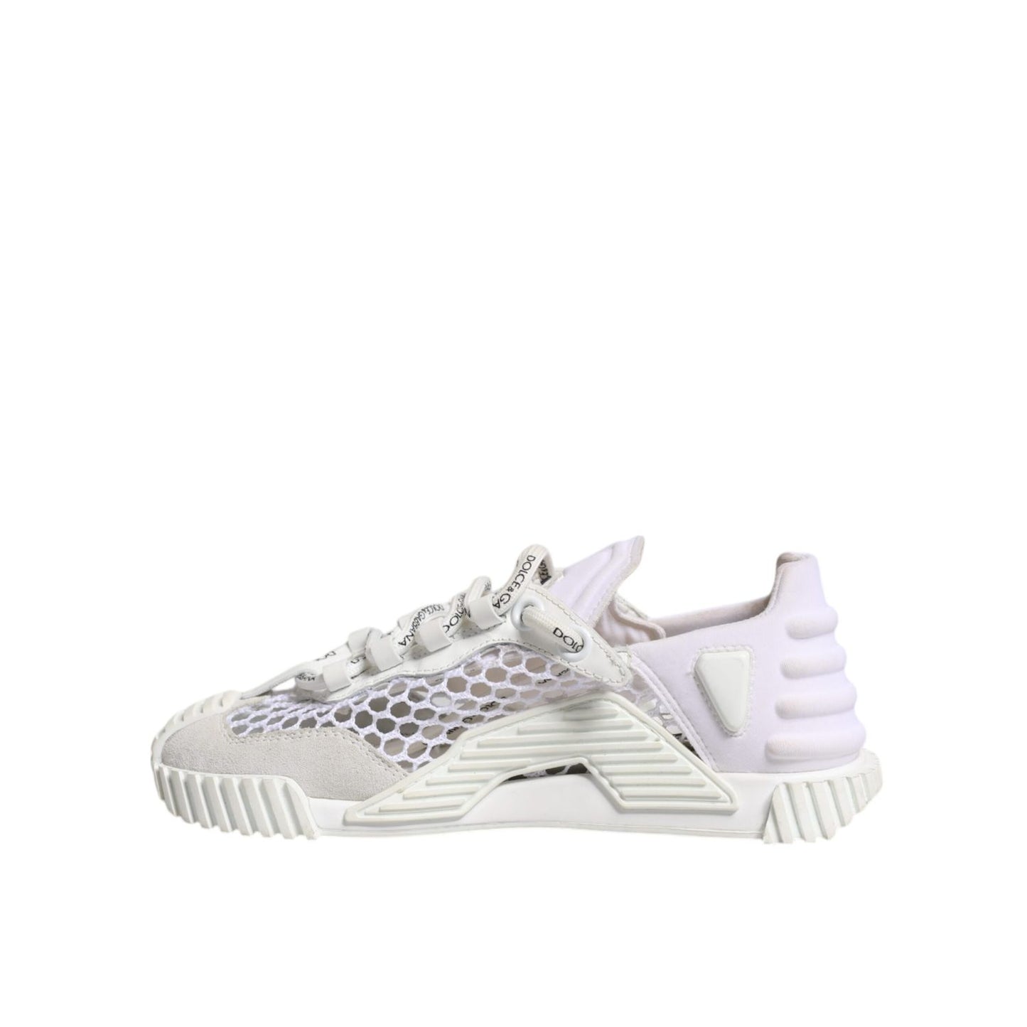 Dolce & Gabbana White Mesh NS1 Low Top Sports Sneaker Shoes