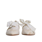 Dolce & Gabbana White Ribbon Fabric Ballerina Flats Shoes LA12214-40