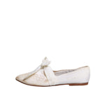 Dolce & Gabbana White Ribbon Fabric Ballerina Flats Shoes LA12214-40