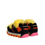 Dolce & Gabbana Multicolor Fur Embellished Sneakers Shoes