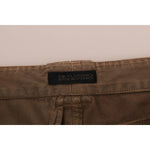 Ermanno Scervino Brown Cotton Casual Slim Fit Pants BYX1159-1