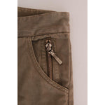 Ermanno Scervino Brown Cotton Casual Slim Fit Pants BYX1159-1