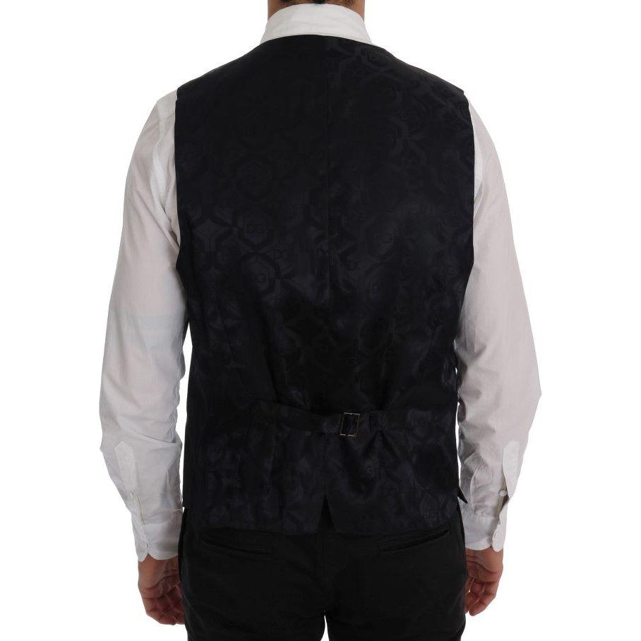 Dolce & Gabbana Gray Wool Stretch Vest SIG60320-1