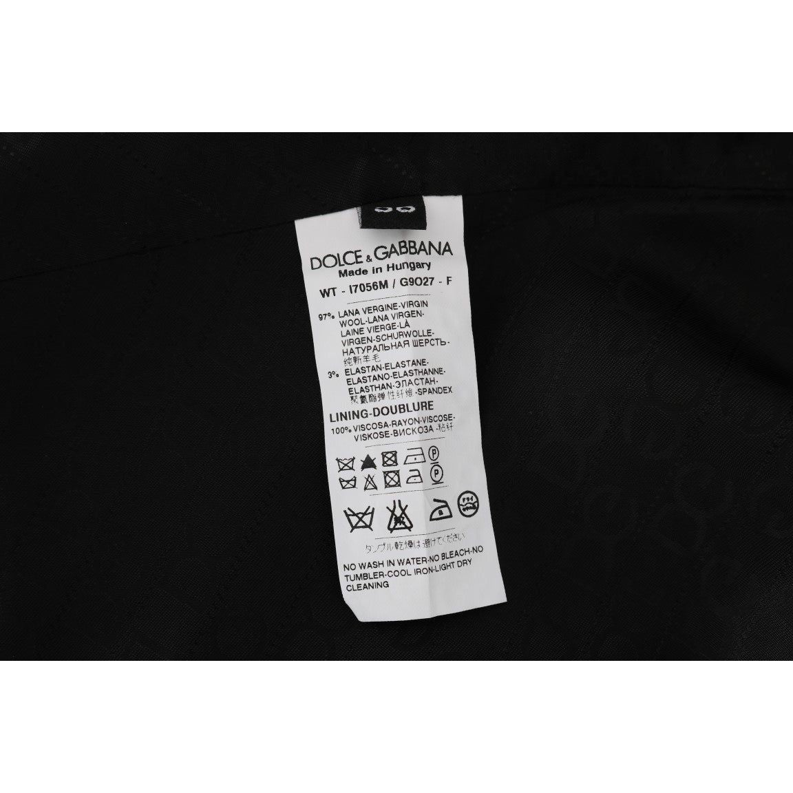 Dolce & Gabbana Black STAFF Wool Stretch Vest SIG60381-2
