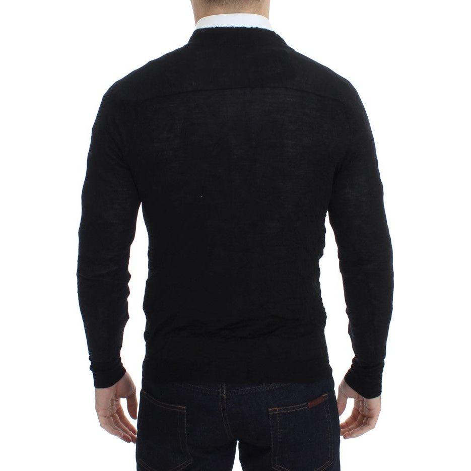 Costume National Black Fine Wool Button Cardigan SIG17806-3