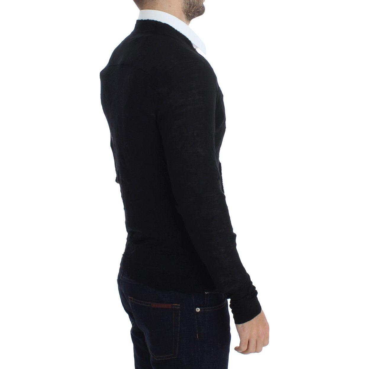 Costume National Black Fine Wool Button Cardigan SIG17806-3