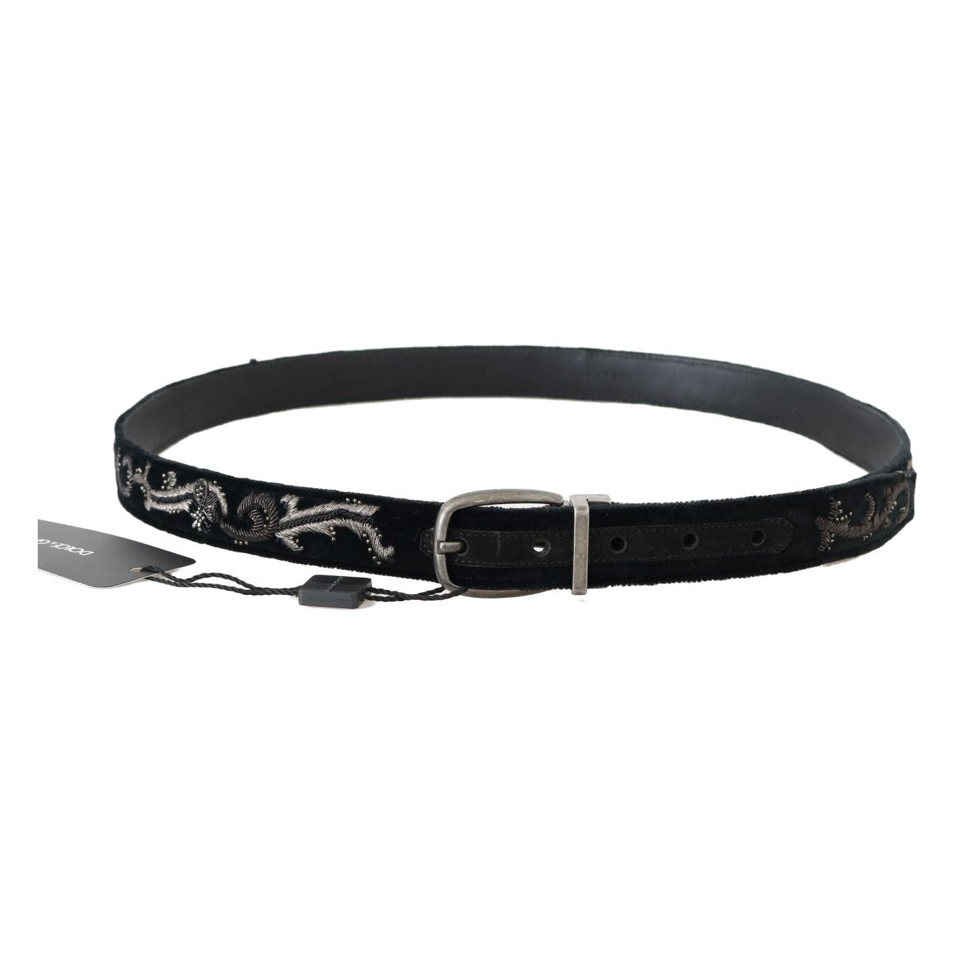 Dolce & Gabbana Black Cotton Royal Bee Embroidery Belt BEL50052-2