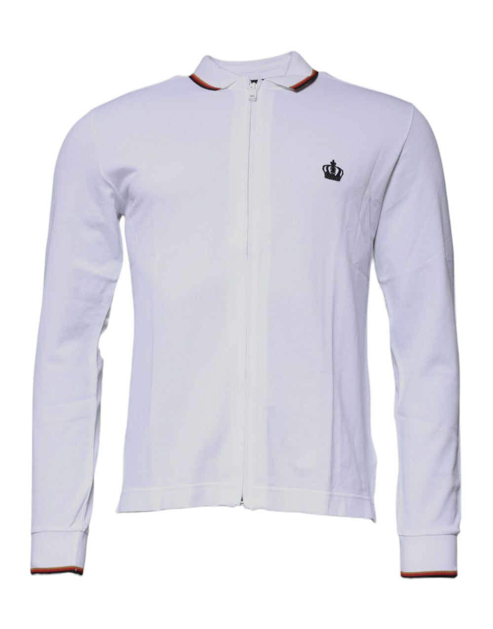 Dolce & Gabbana White Crown Men Full Zip Sweatshirt Sweater TSH87418-50