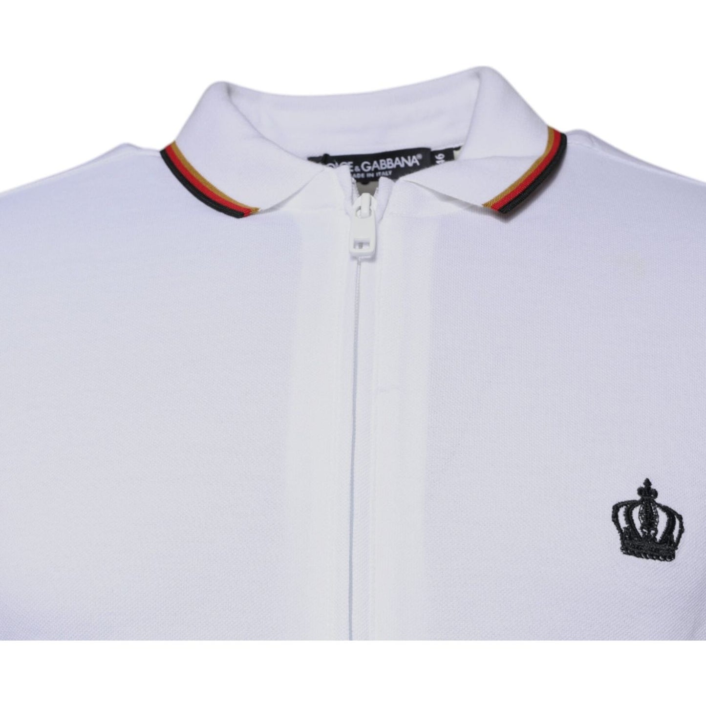 Dolce & Gabbana White Crown Men Full Zip Sweatshirt Sweater TSH87419-44