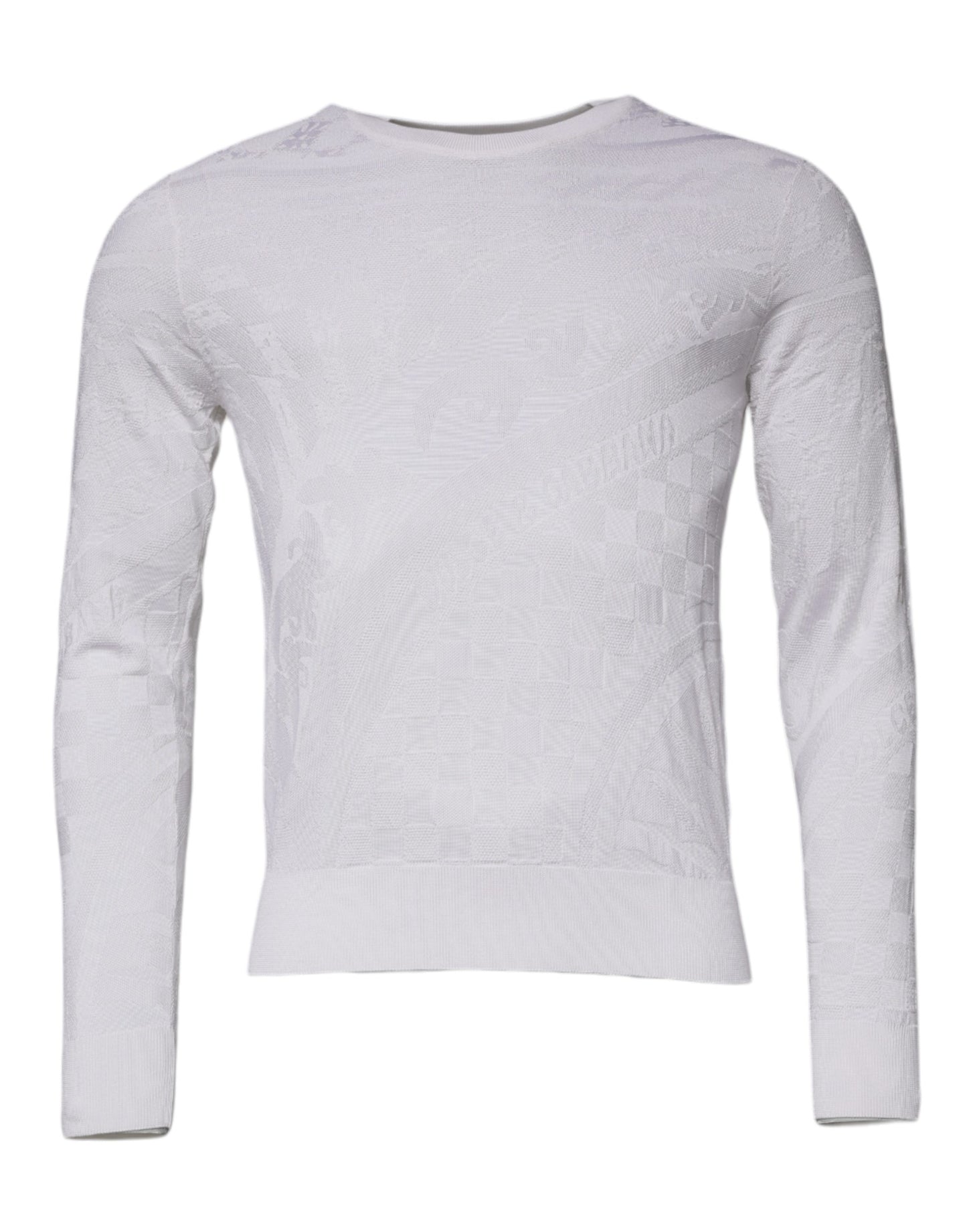 Dolce & Gabbana White Silk Crew Neck Men Pullover Sweater TSH87543-46