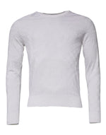 Dolce & Gabbana White Silk Crew Neck Men Pullover Sweater TSH87543-46