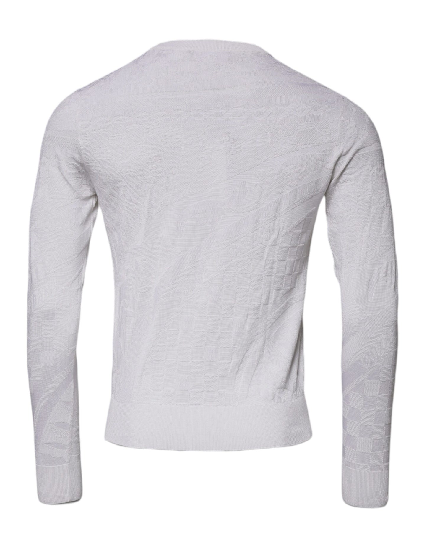 Dolce & Gabbana White Silk Crew Neck Men Pullover Sweater TSH87543-46