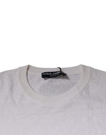 Dolce & Gabbana White Silk Crew Neck Men Pullover Sweater TSH87543-46