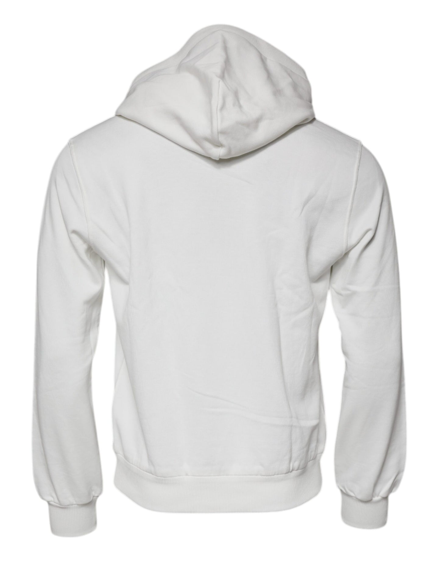 Dolce & Gabbana White Caesar Cotton Hooded Pullover Sweater TSH87567-50