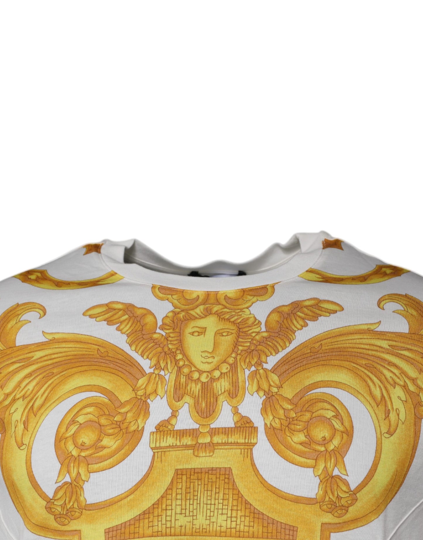 Versace White Medusa Print Cotton Crew Neck T-shirt TSH87195-50