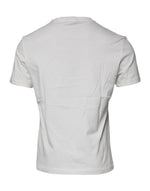 Versace White Medusa Print Cotton Crew Neck T-shirt TSH87195-50