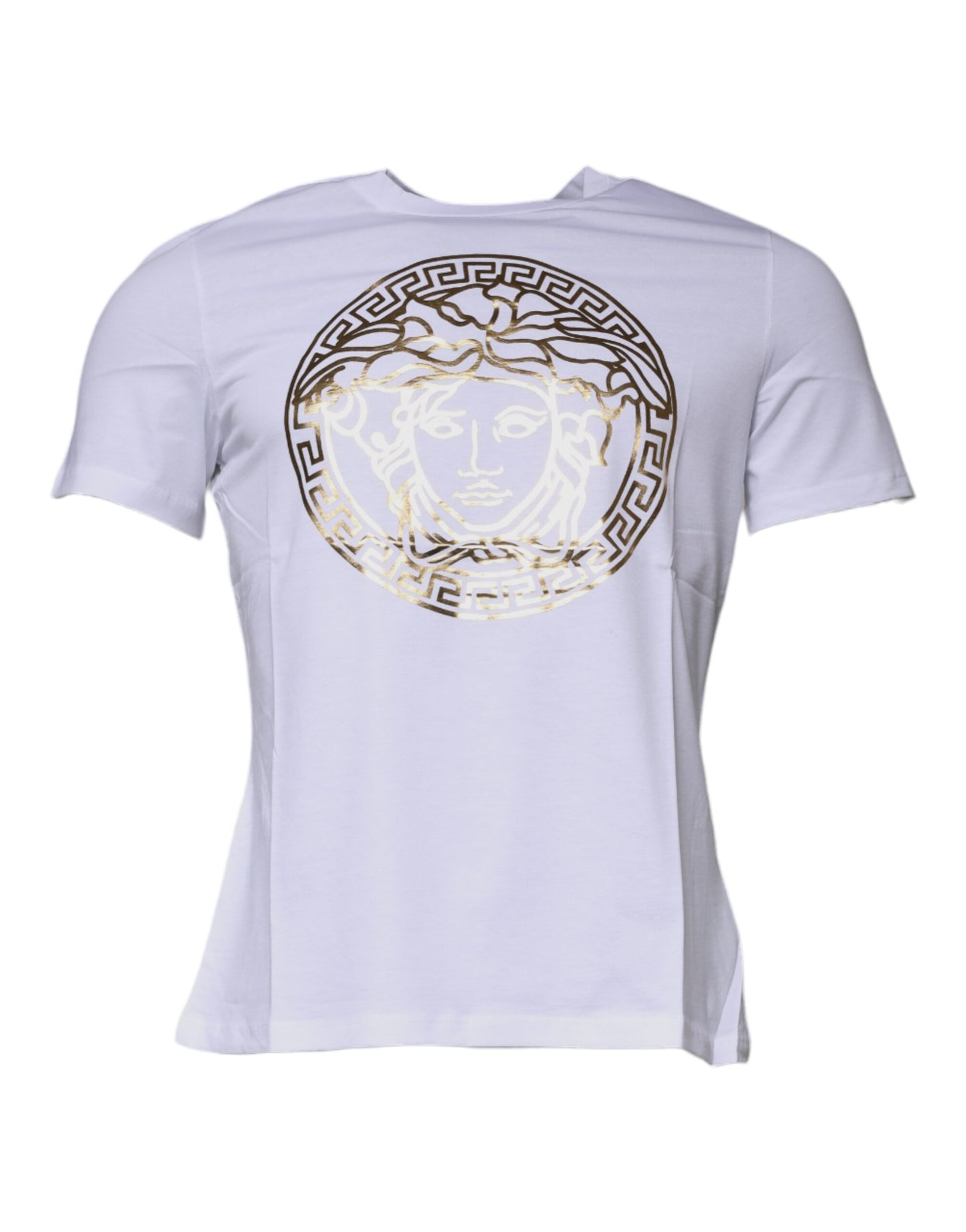 Versace White Medusa Print Cotton Crew Neck T-shirt TSH87197-40