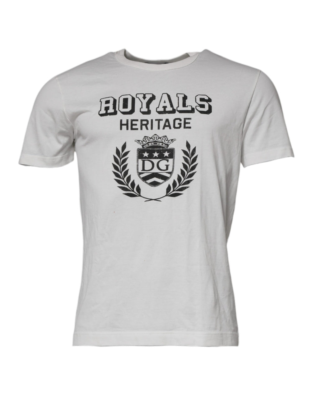 Dolce & Gabbana White Royals Heritage Cotton T-shirt TSH87231-46