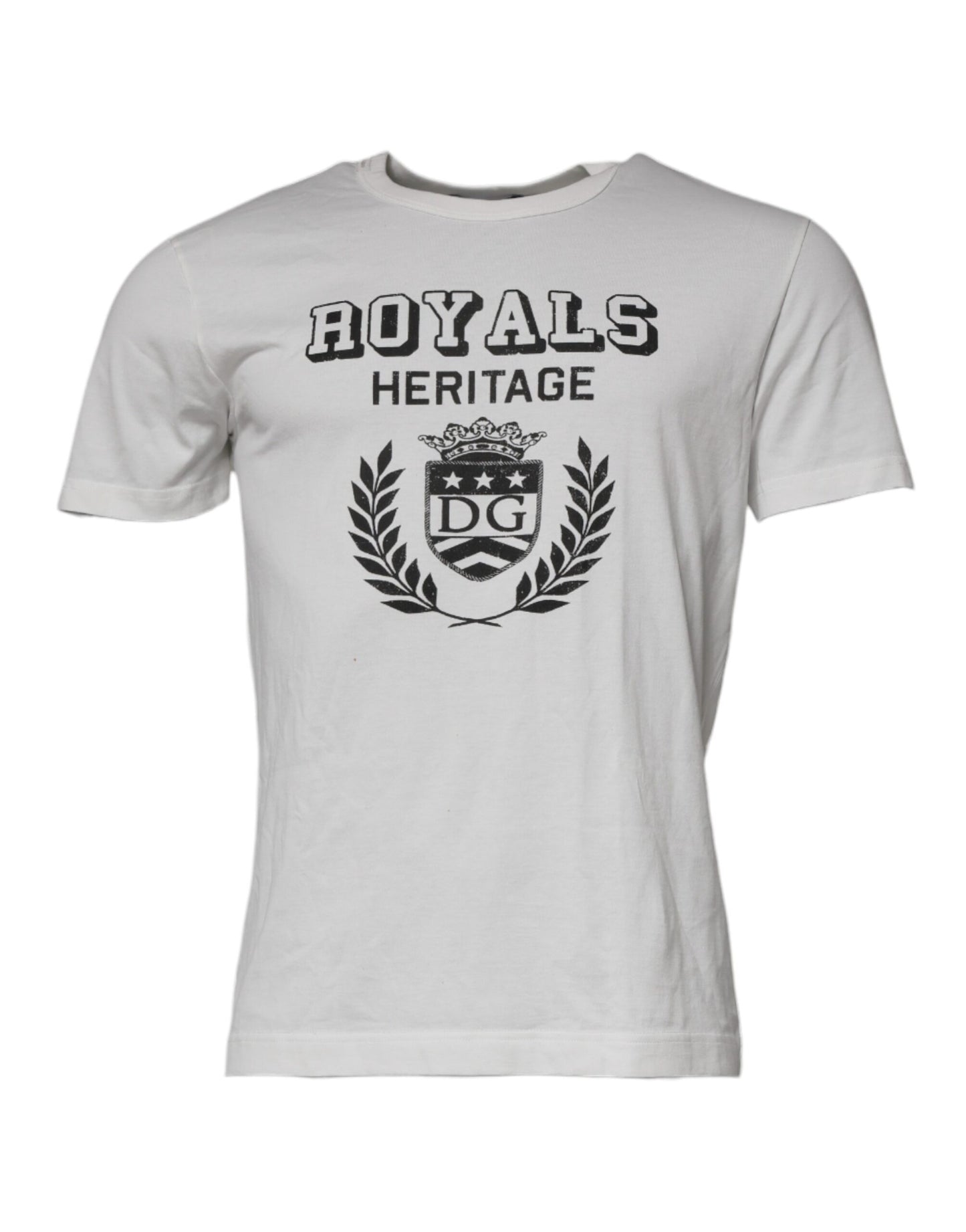 Dolce & Gabbana White Royals Heritage Cotton T-shirt TSH87231-46