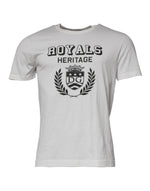 Dolce & Gabbana White Royals Heritage Cotton T-shirt TSH87231-46