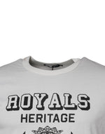 Dolce & Gabbana White Royals Heritage Cotton T-shirt TSH87231-46