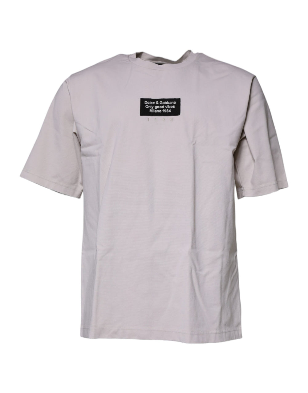 Dolce & Gabbana Beige DG Logo Crew Neck Short Sleeves T-shirt TSH87350-48