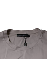 Dolce & Gabbana Beige DG Logo Crew Neck Short Sleeves T-shirt TSH87350-48