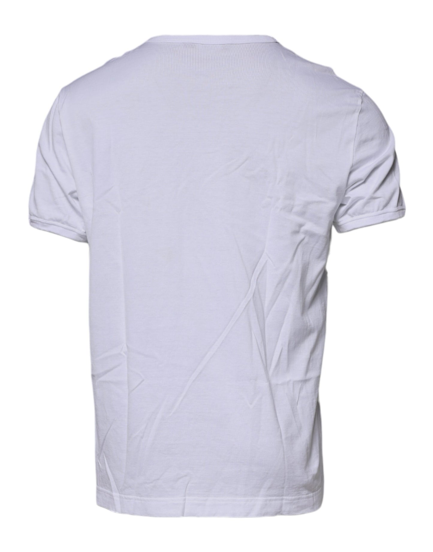 Dolce & Gabbana White DG Embroidery Cotton Crew Neck T-shirt TSH87369-56