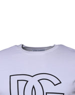 Dolce & Gabbana White DG Logo Cotton Crew Neck T-shirt TSH87375-46