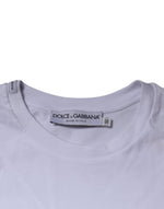 Dolce & Gabbana White DG Logo Cotton Crew Neck T-shirt TSH87375-46
