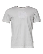 Dolce & Gabbana White DG Logo Cotton Crew Neck T-shirt TSH87377-50