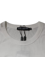 Dolce & Gabbana White DG Logo Cotton Crew Neck T-shirt TSH87377-50