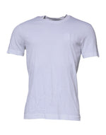 Dolce & Gabbana White DG Logo Cotton Crew Neck T-shirt TSH87403-50