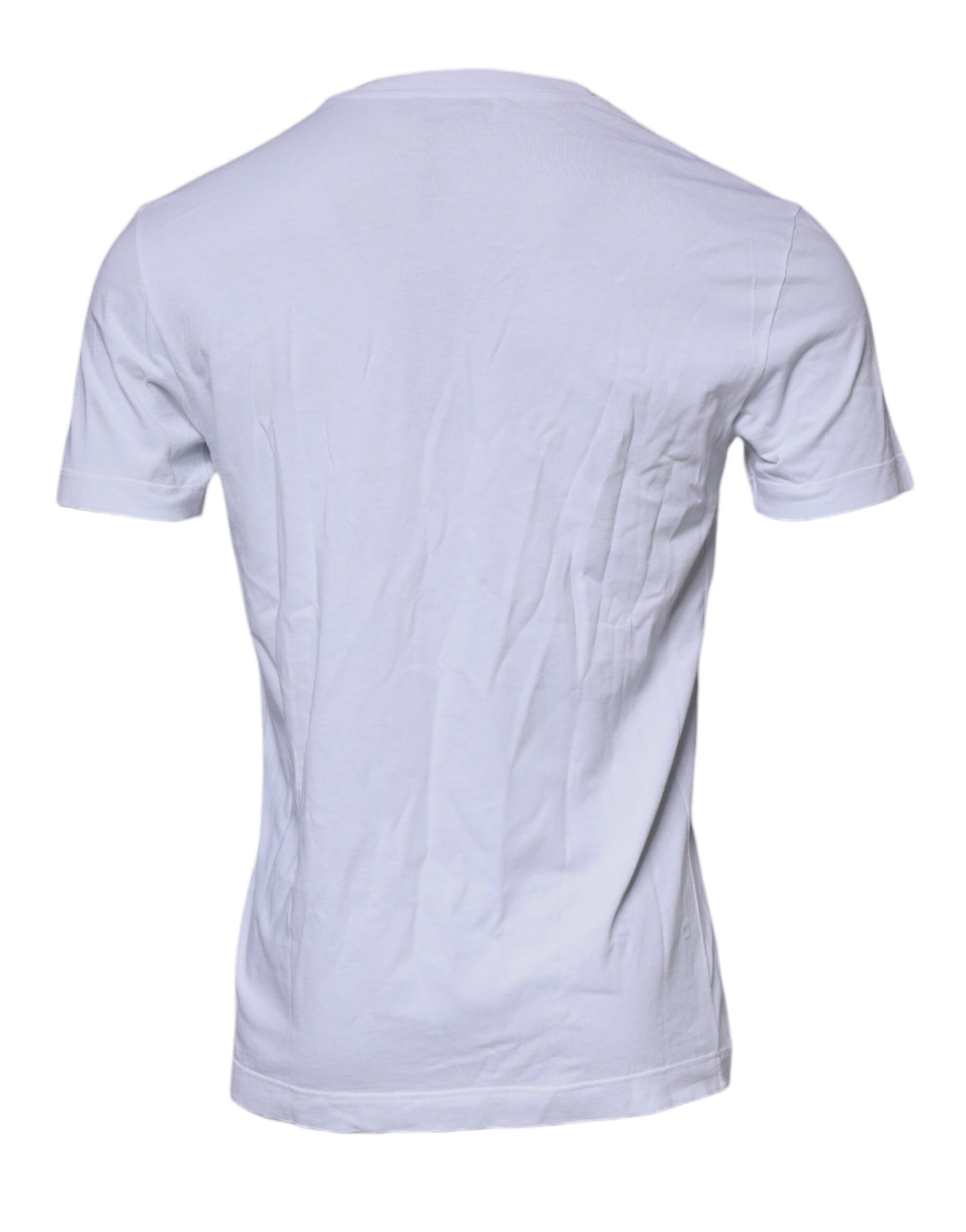 Dolce & Gabbana White DG Logo Cotton Crew Neck T-shirt TSH87403-50