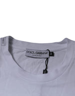 Dolce & Gabbana White DG Logo Cotton Crew Neck T-shirt TSH87403-50