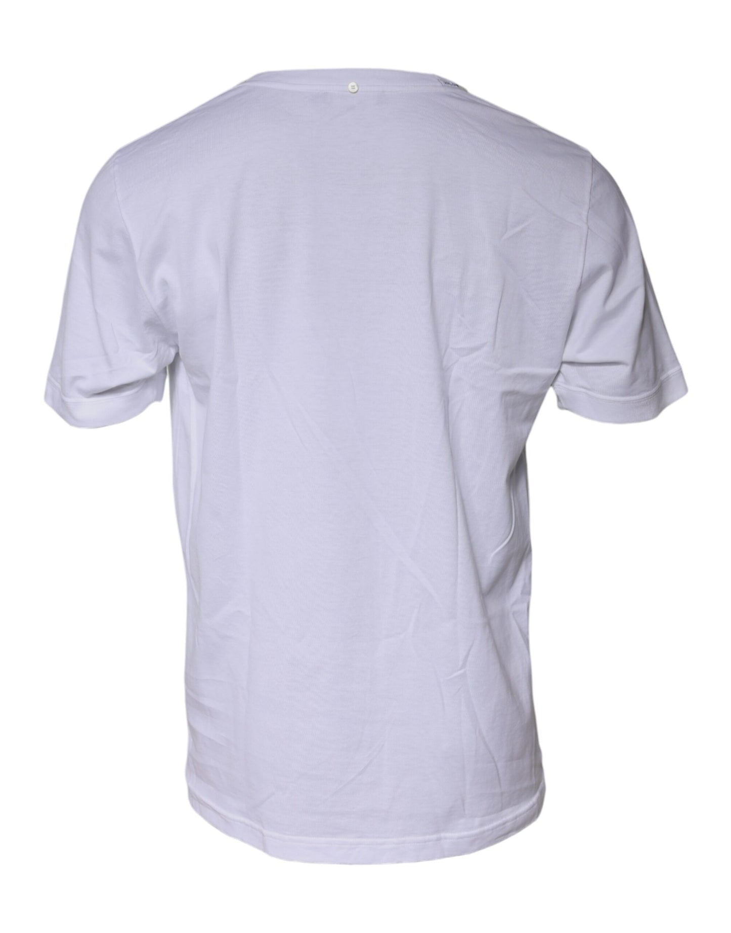Dolce & Gabbana White Cotton Crew Neck Short Sleeves T-shirt TSH87404-48
