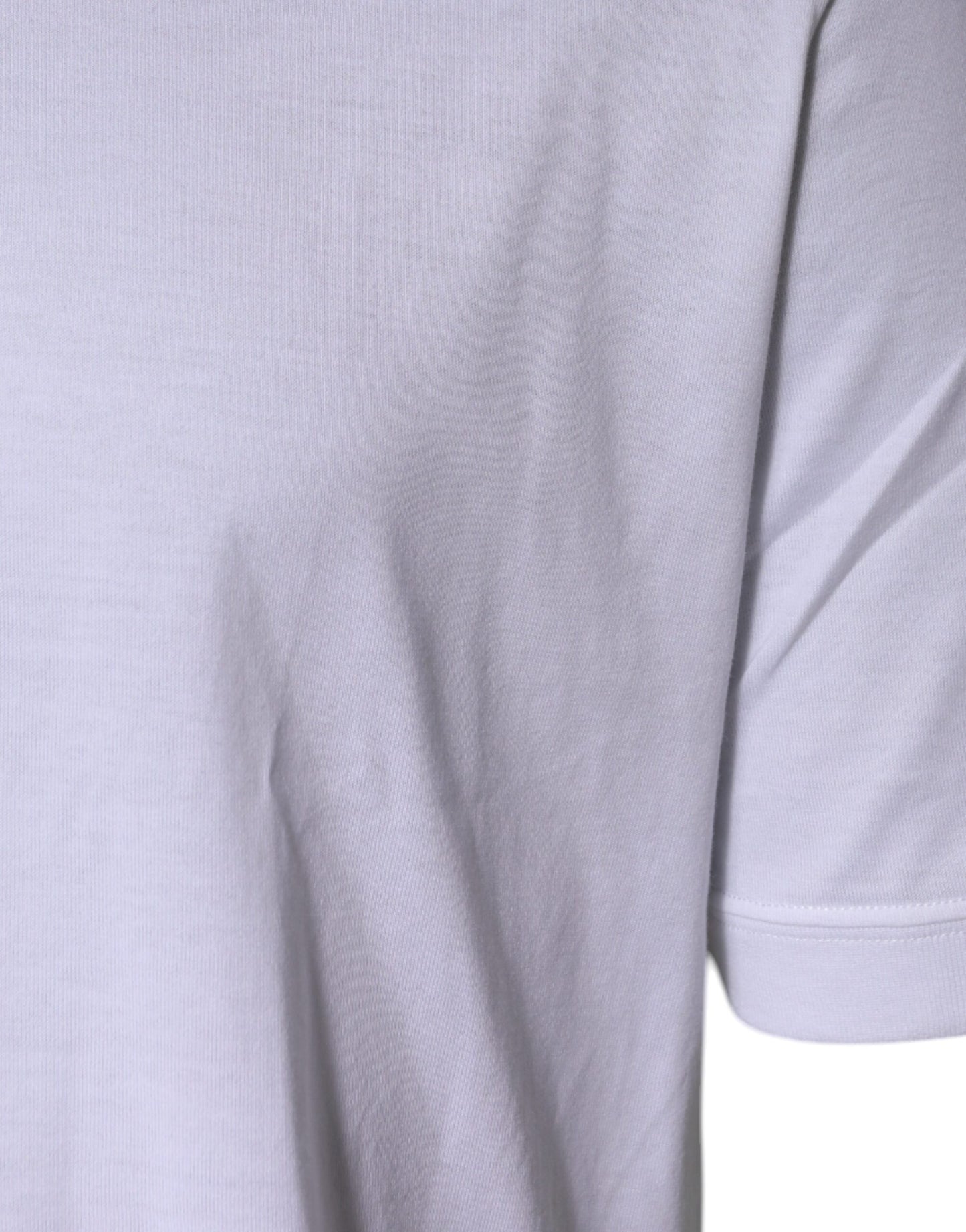 Dolce & Gabbana White Cotton Crew Neck Short Sleeves T-shirt TSH87404-48