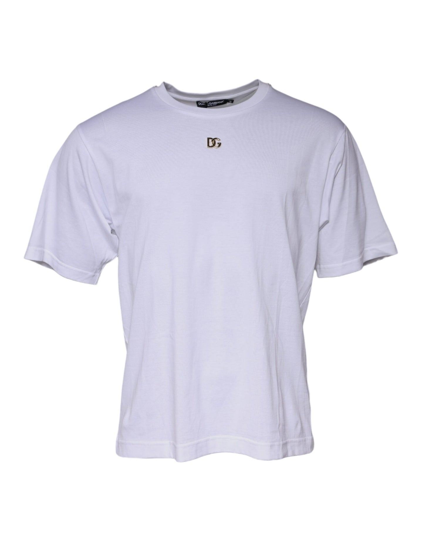 Dolce & Gabbana White DG Logo Crew Neck Short Sleeve T-shirt TSH87408-48