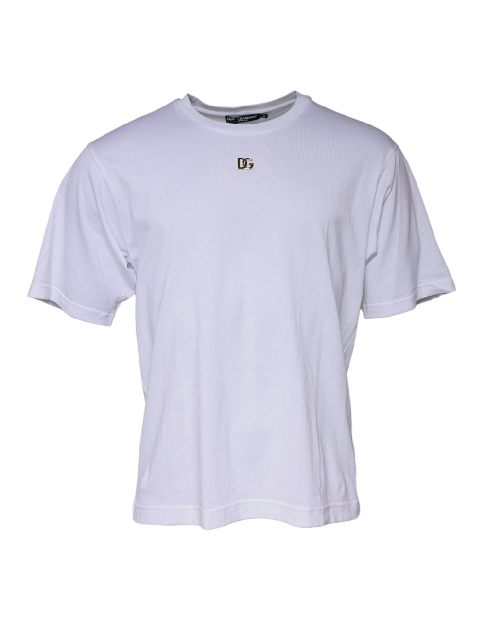 Dolce & Gabbana White DG Logo Crew Neck Short Sleeve T-shirt TSH87408-48