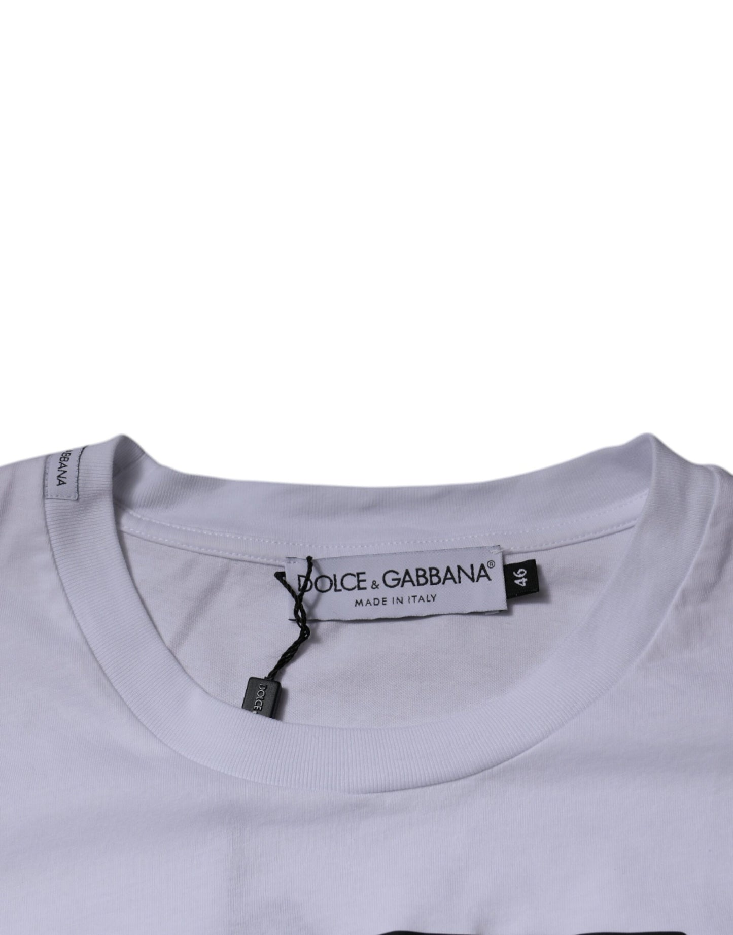 Dolce & Gabbana White DG Logo Cotton Crew Neck T-shirt TSH87409-48