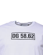 Dolce & Gabbana White DG Logo Cotton Crew Neck T-shirt TSH87412-50