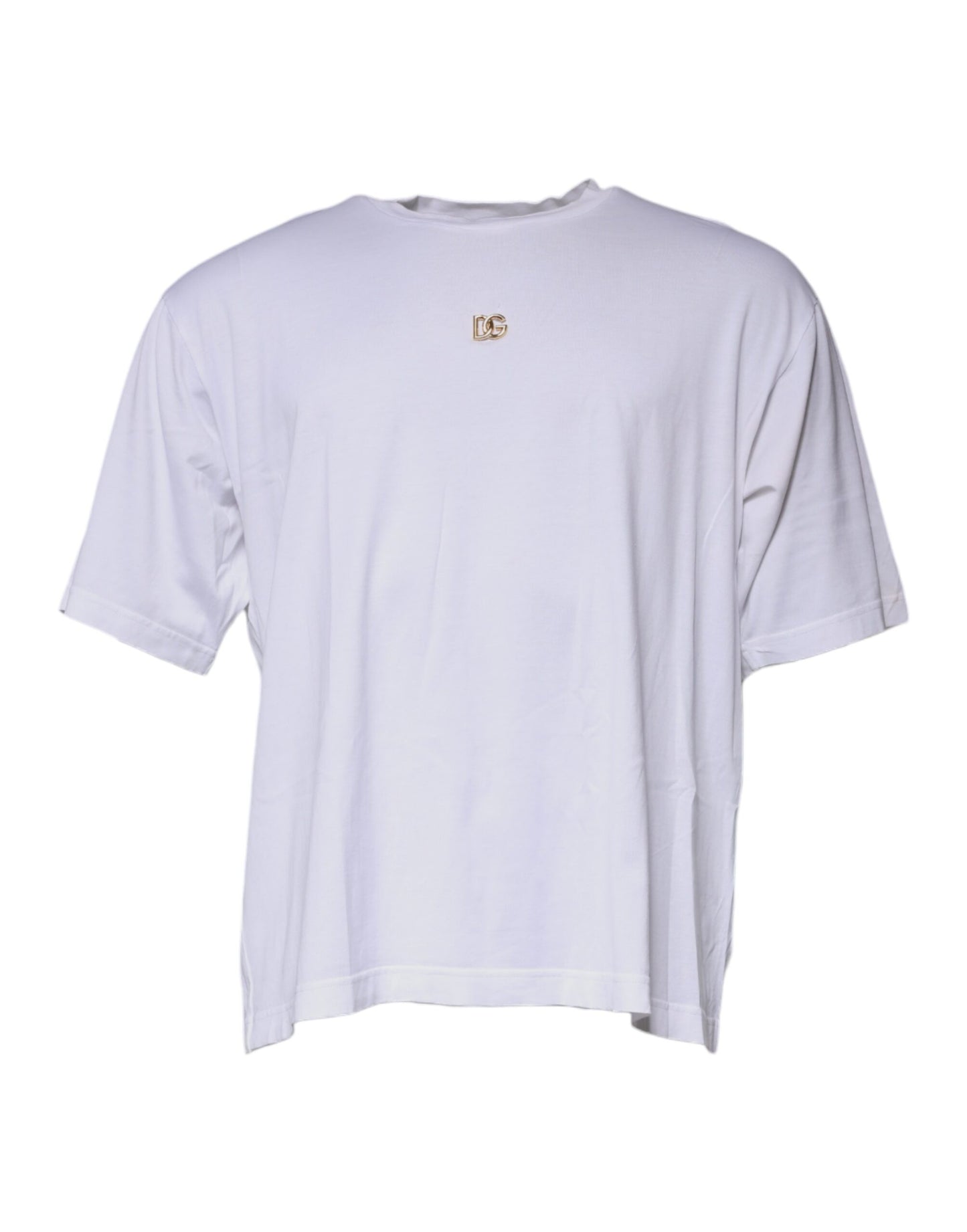 Dolce & Gabbana White DG Logo Crew Neck Short Sleeve T-shirt TSH87420-58