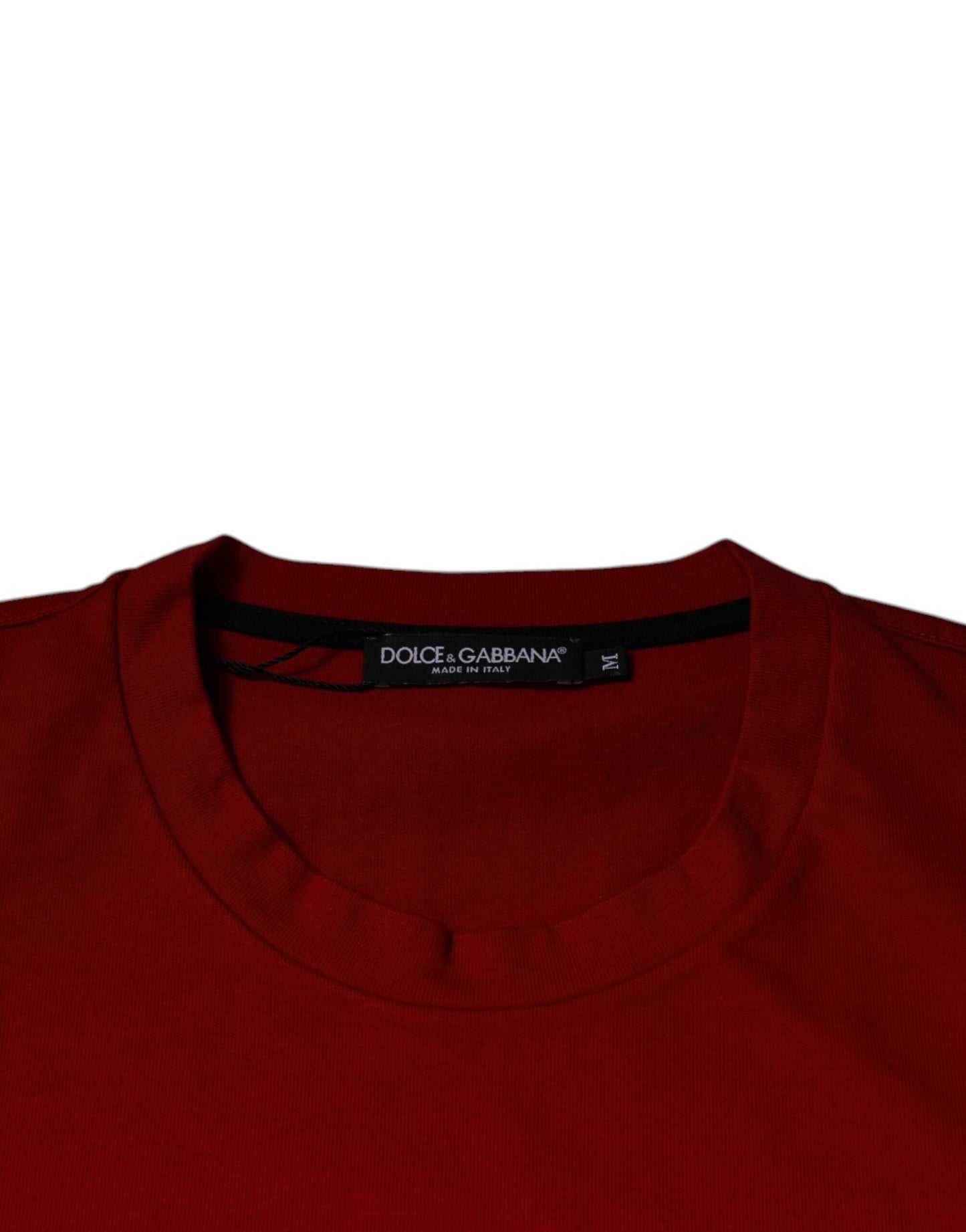 Dolce & Gabbana Red DG Eye Cotton Crew Neck T-shirt TSH87472-44