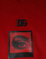 Dolce & Gabbana Red DG Eye Cotton Crew Neck T-shirt TSH87472-44