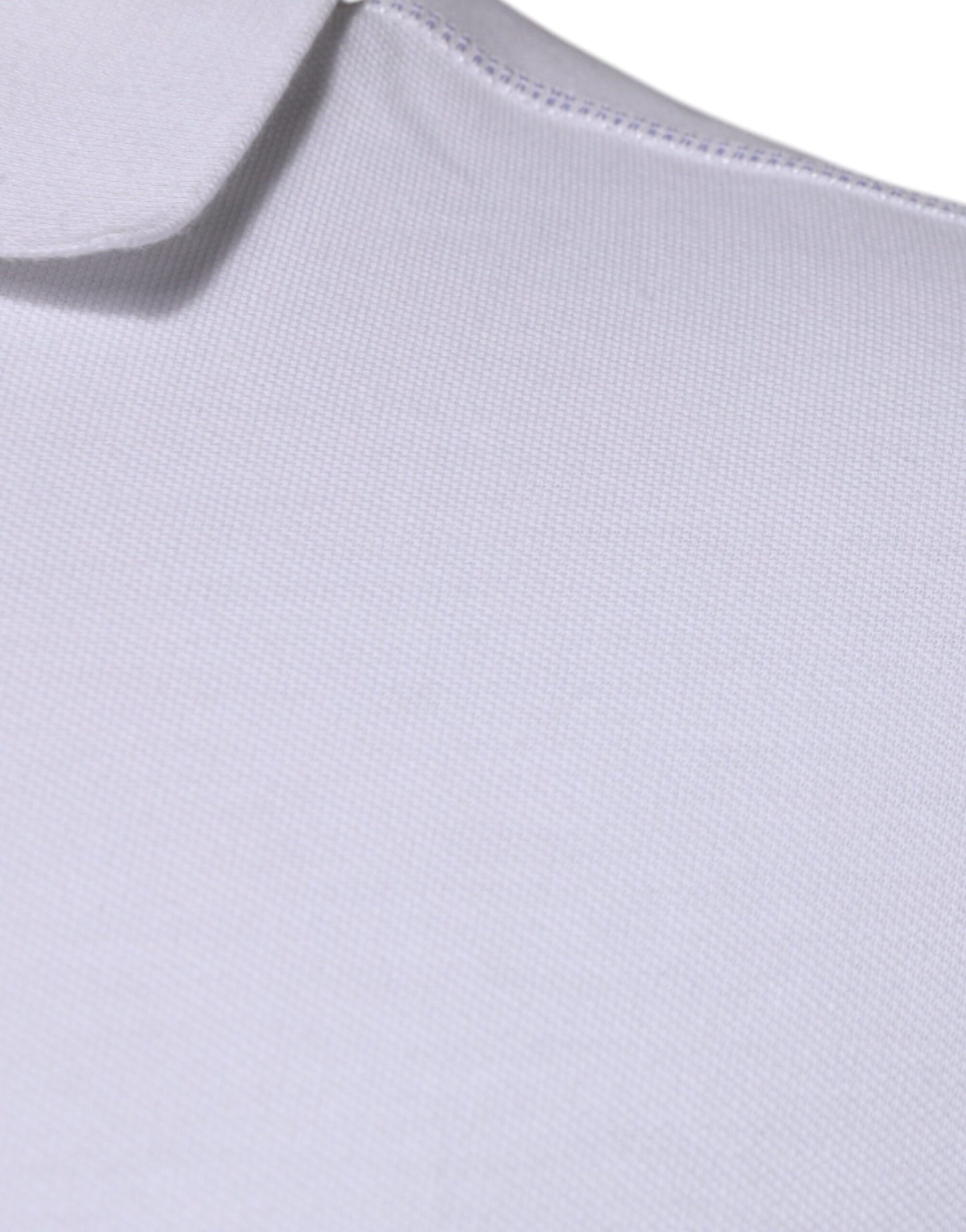 Dolce & Gabbana White Cotton Logo Plaque Collared Polo T-shirt TSH87488-50